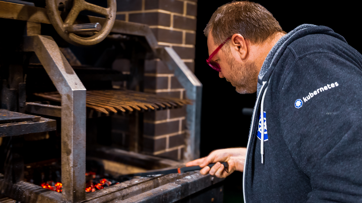 Andrew speaking at The Fire Pit